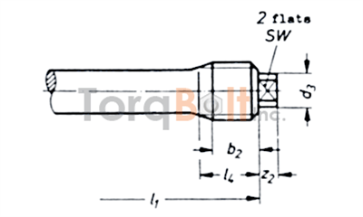 DIN 2510 Part 4 Type S Studs with Short Thread and Point